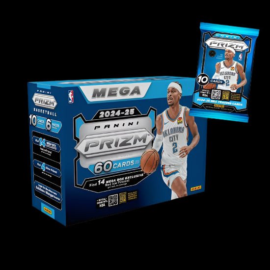 2024 - 25 Panini NBA Prizm Basketball Trading Card Mega Box - Prime 151 Collectibles