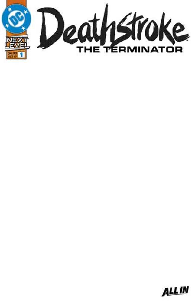 Deathstroke The Terminator #1 Cover F Blank Card Stock Variant