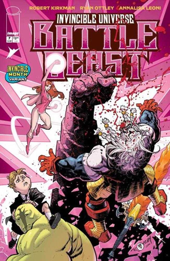 Invincible Universe Battle Beast #7 Cover H Ryan Ottley & Annalisa Leoni Invincible Team Up Variant