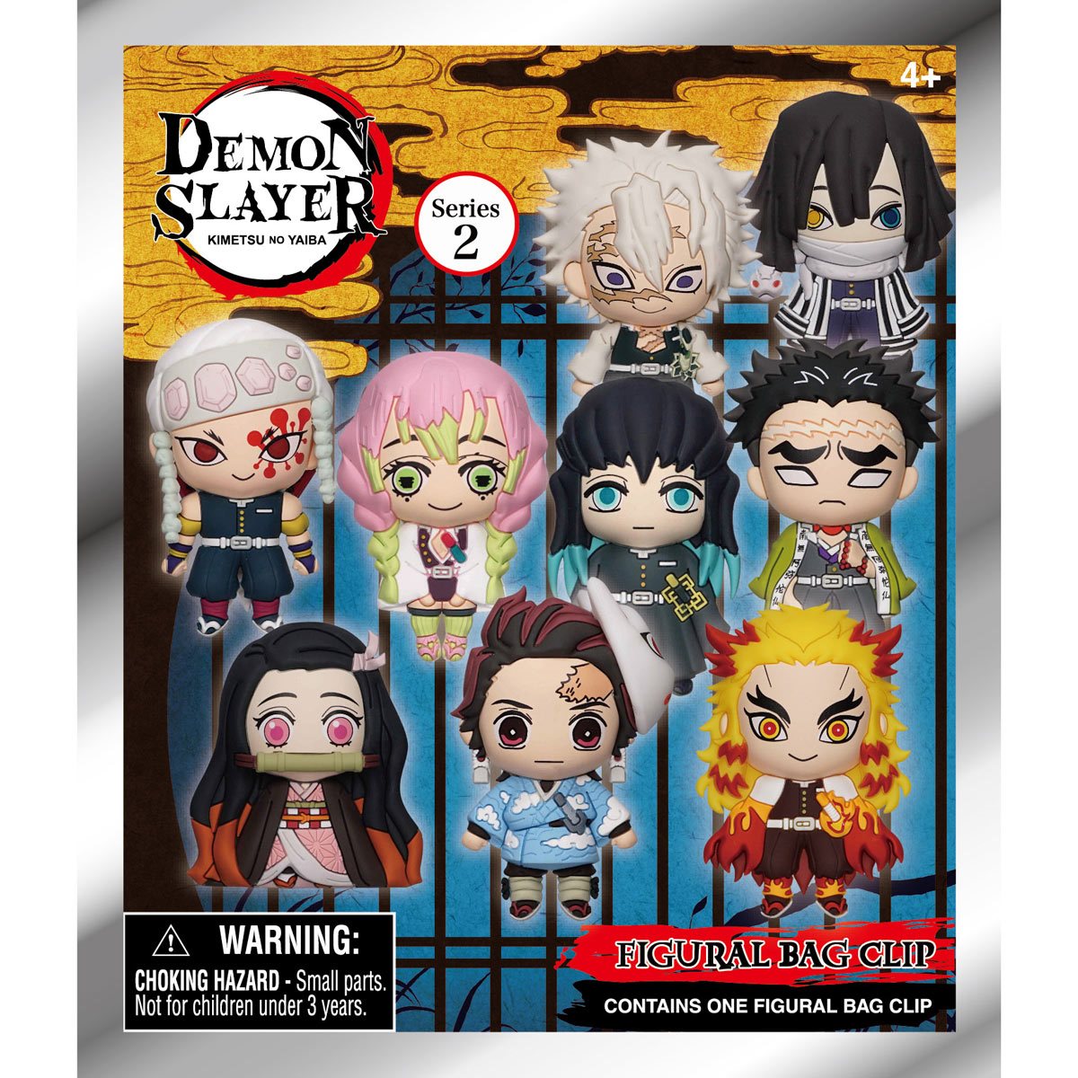 Demon Slayer Series 2 3D foam bag clip six pack, additional character lineup view