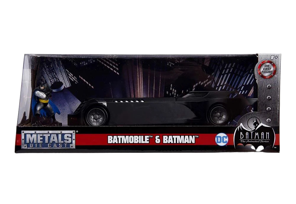 Batman The Animated Series Batmobile with 6-inch Batman Die-Cast Figure – Metals Die Cast Collectible