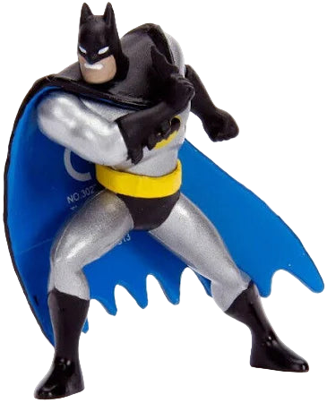 Batman The Animated Series die-cast mini figure with gray suit, black cowl, and blue cape – DC Collectible