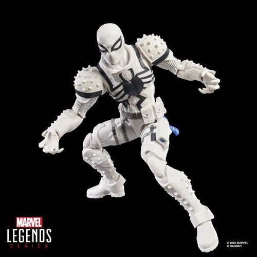 Marvel Legends Agent Anti-Venom crouching action pose highlighting articulation and suit details