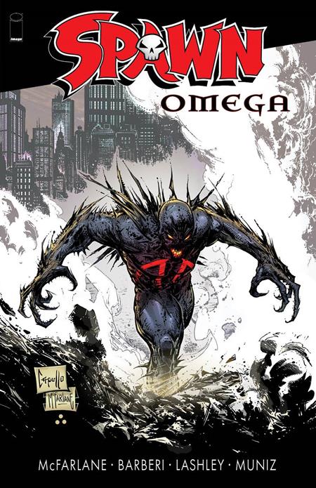 Spawn: Omega trade paperback collecting issues #308-315, featuring Gunslinger Spawn and Medieval Spawn – cover art by Todd McFarlane and Greg Capullo