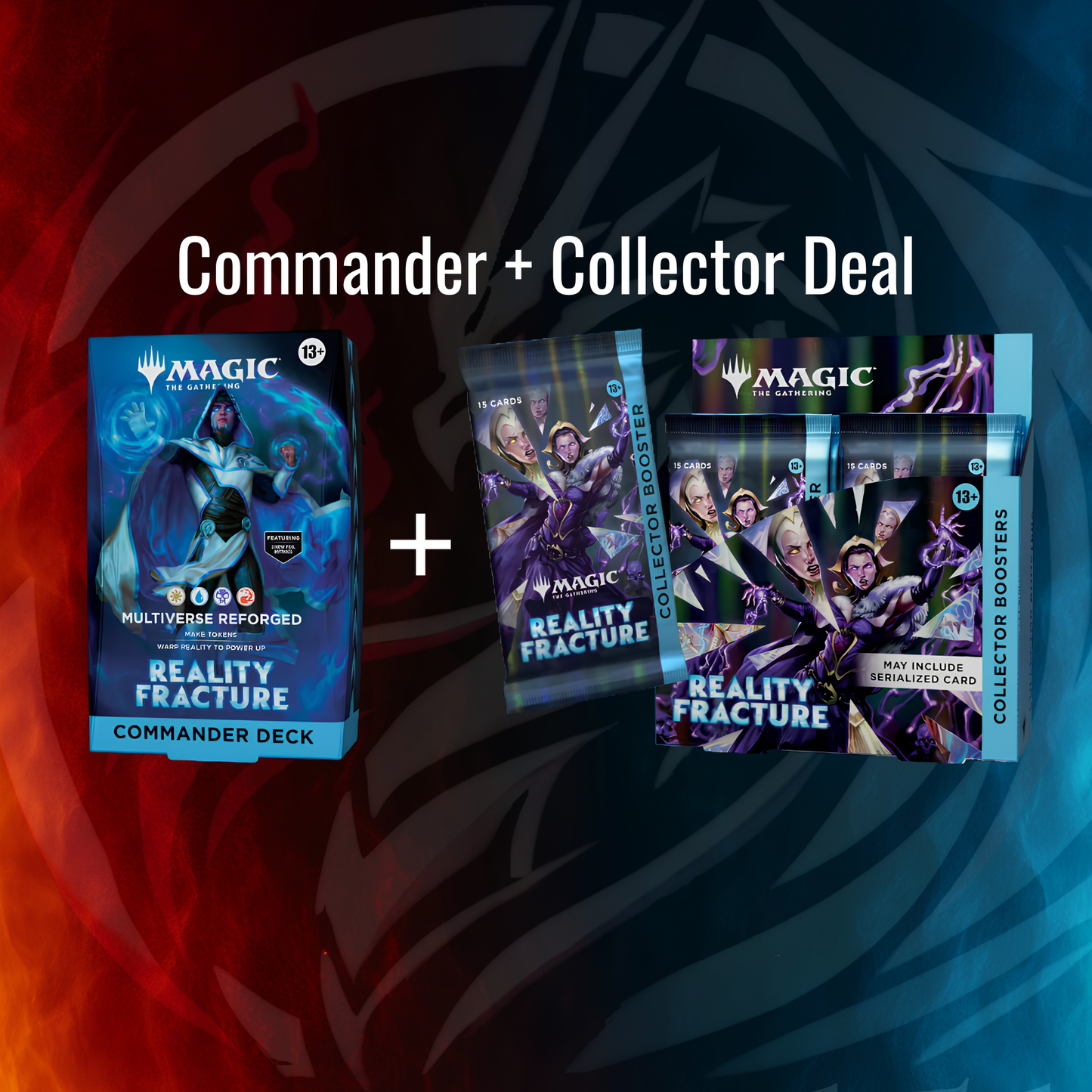 Magic: The Gathering Reality Fracture Multiverse Reforged Commander Deck and Collector Booster Box pre-order deal from Prime 151 Collectibles