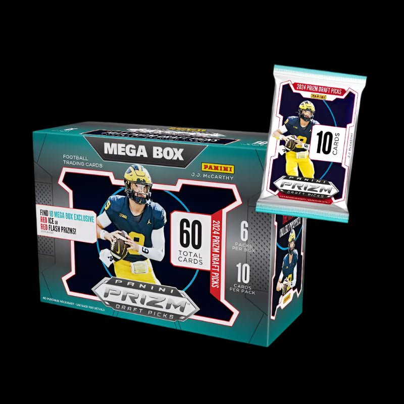 2024 Panini NFL Prizm Draft Picks Football Trading Card Mega Box - Prime 151 Collectibles