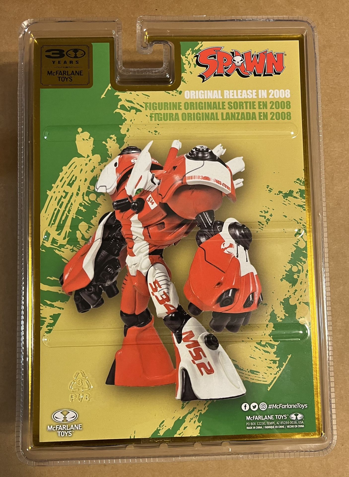 McFarlane Toys Spawn 30th Anniversary Robot Wars Platinum Chase 7-Inch Figure - Prime 151 Collectibles