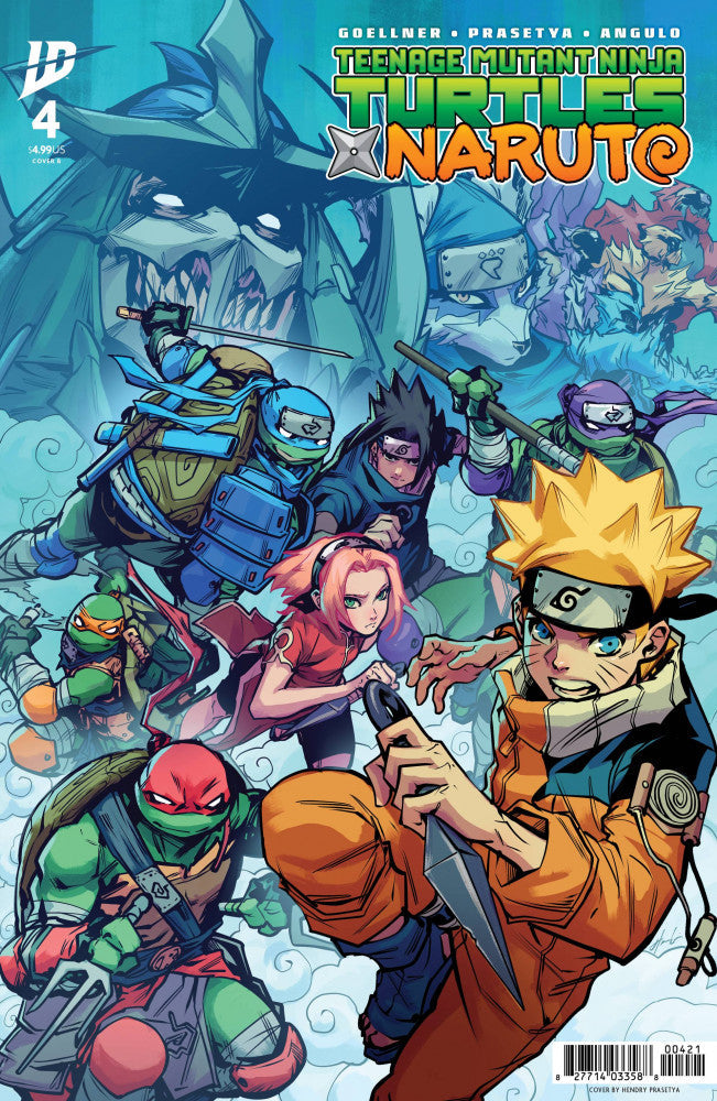 Teenage Mutant Ninja Turtles x Naruto #4 Cover B Hendry Prasetya Variant cover