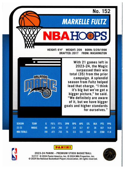 2023-24 Hoops Premium Stock #152 Markelle Fultz