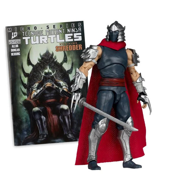 McFarlane Toys TMNT Page Punchers Shredder 5-inch figure in bladed armor with comic book