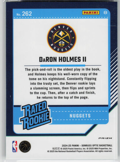 2024-25 Donruss Optic #262 DaRon Holmes II Green Seismic