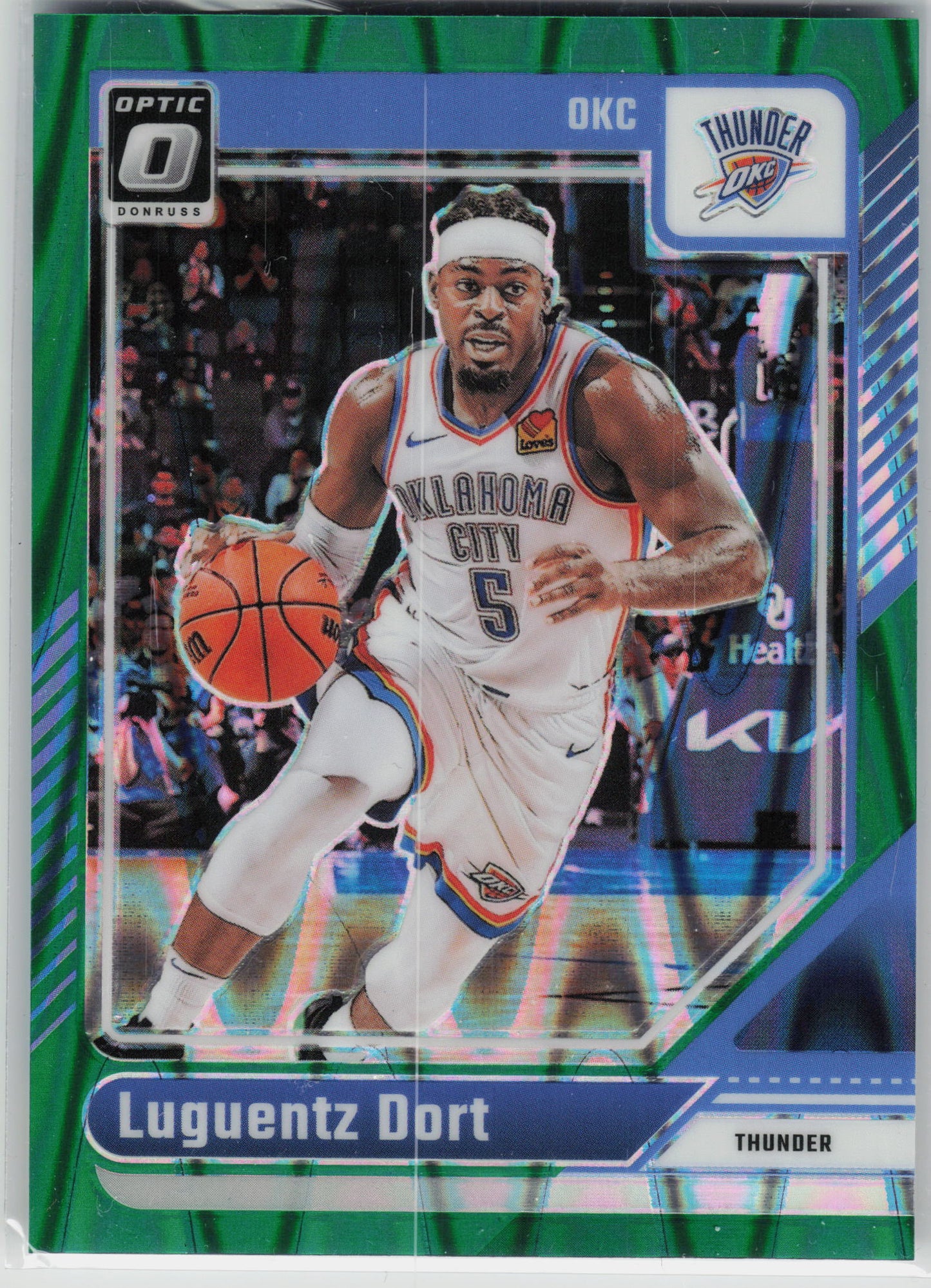 2024-25 Donruss Optic #130 Luguentz Dort Green Seismic