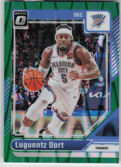 2024-25 Donruss Optic #130 Luguentz Dort Green Seismic