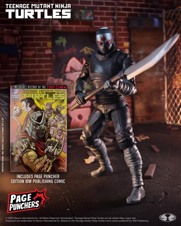 McFarlane Toys TMNT Page Punchers Foot Soldier 5-inch army-builder figure with comic book