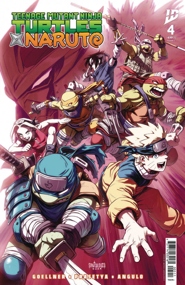 Teenage Mutant Ninja Turtles x Naruto #4 Cover C Mateus Santalouco Variant cover