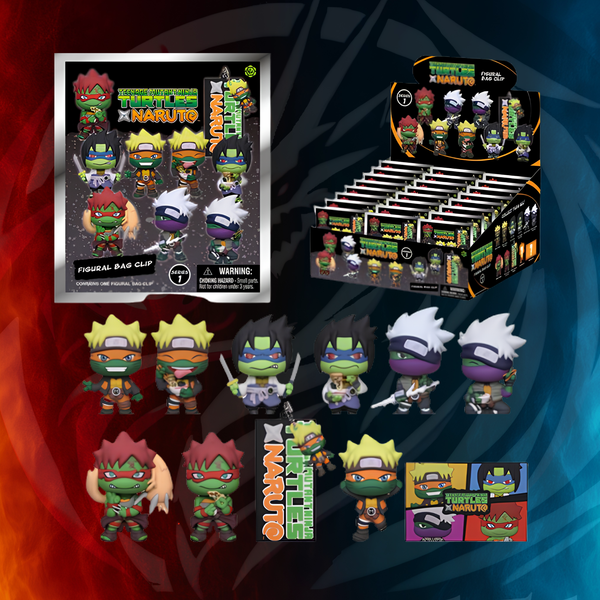 TMNT x Naruto Series 1 3D foam bag clip blind bag by Monogram International