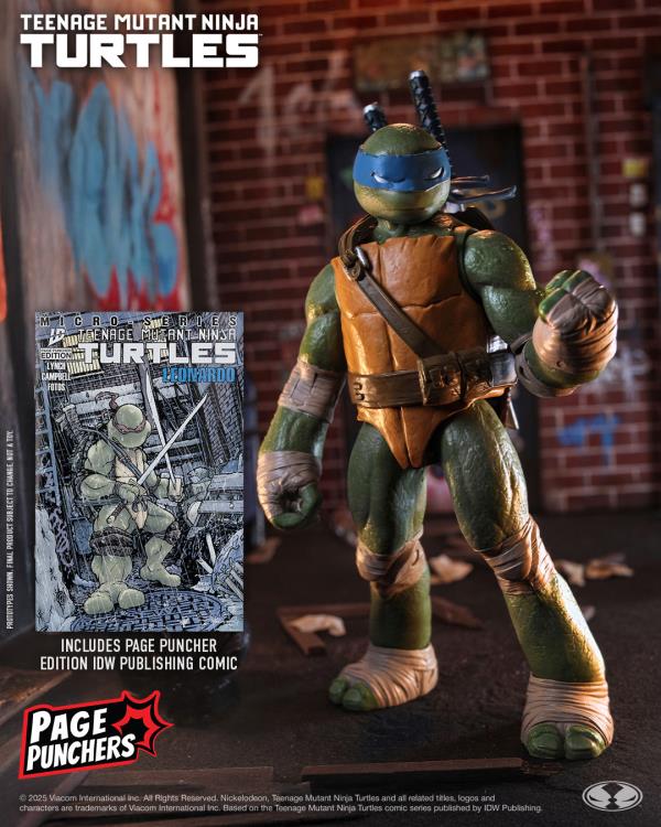McFarlane TMNT Page Punchers Leonardo 5-Inch Figure with Comic