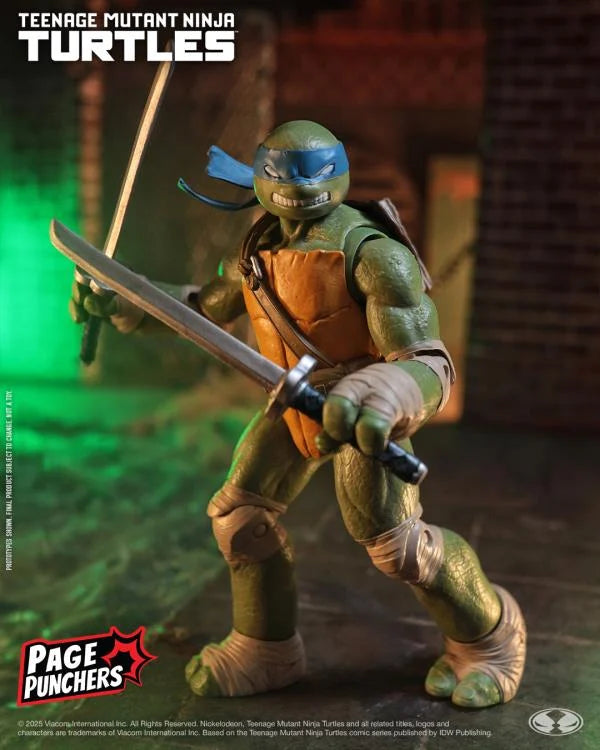 McFarlane Toys TMNT Page Punchers Leonardo 5-inch figure with twin katana and comic book