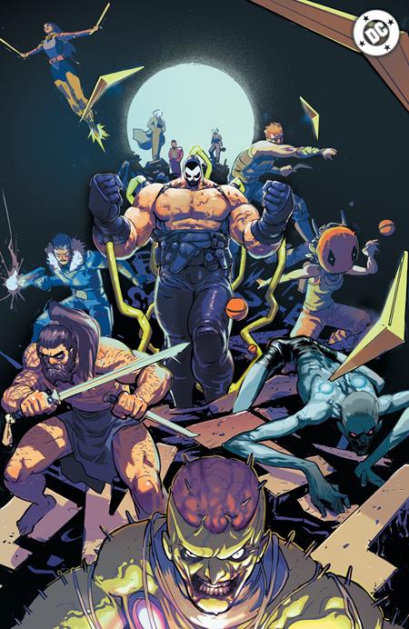 Absolute Evil #1 (One-Shot) Cover F by Riley Rossmo – foil variant with villain team lineup under moonlight, DC Comics 2025
