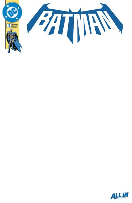 Batman #1 CVR K Blank Card Stock Variant Cover – DC Comics Comic Book