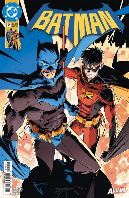 Batman #2 – Cover A by Jorge Jimenez featuring Tim Drake Robin trapped with criminals in a paddy wagon, DC Comics 2025
