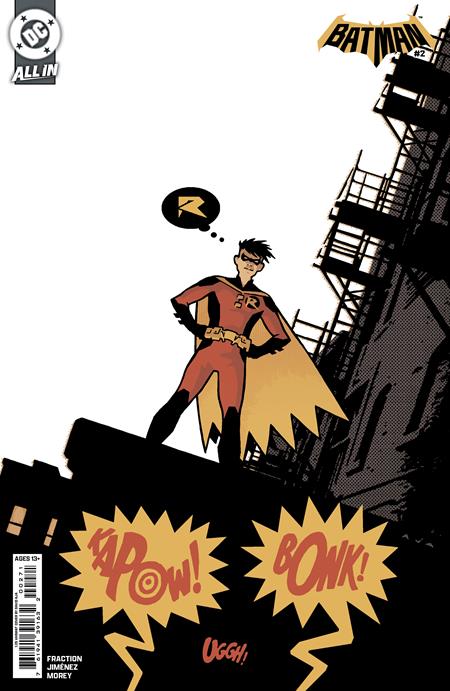 Batman #2 – Cover H David Aja 1:25 incentive card stock variant featuring minimalist Robin-focused artwork, DC Comics 2025