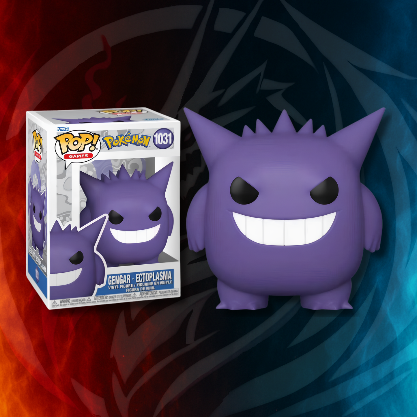 Pokémon Gengar Funko Pop! #1031 box and figure
