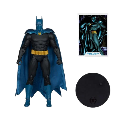 McFarlane DC Multiverse Batman One Million 7-inch action figure with art card, display base, and batarang accessories.