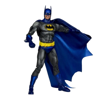 McFarlane DC Build-A Wave 14 Batman 7-inch figure in dynamic action pose with flowing blue cape.