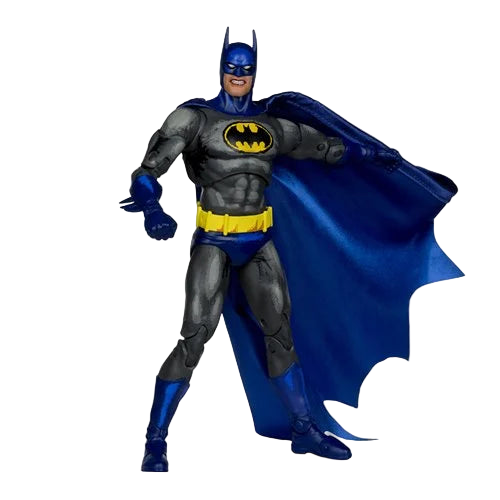 McFarlane DC Build-A Wave 14 Batman 7-inch figure in dynamic action pose with flowing blue cape.
