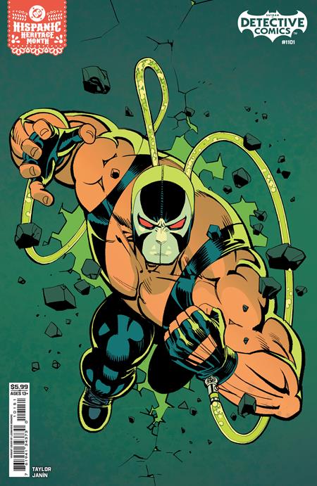 Detective Comics #1101 Cover D by Leonardo Romero card stock Hispanic Heritage Month variant featuring Bane breaking through a green wall – DC Comics 2025
