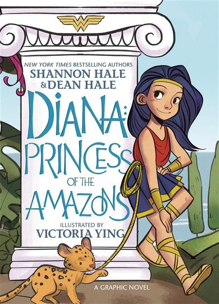 Cover of Diana: Princess of the Amazons TP – young Diana standing confidently, surrounded by golden Themysciran architecture.