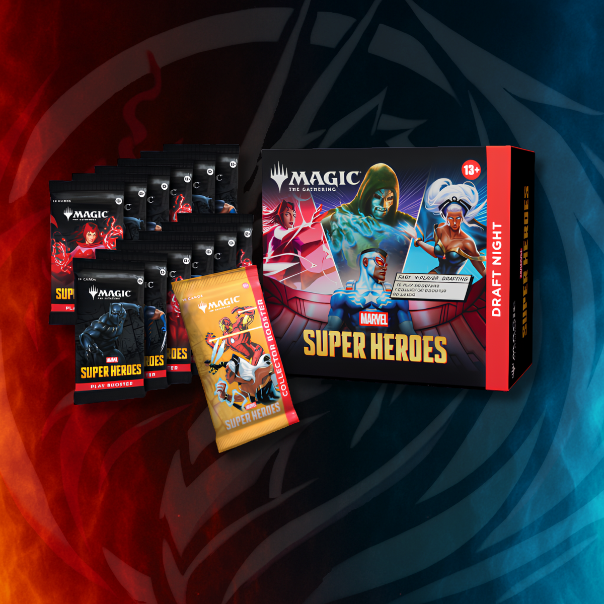 mtg 2020 booster box Marvel Super Heroes Draft Night — Preorder – Prime 151 Collectibles MTG Best Historic Land CCG Accessories theyre perfect for building Size:ExLarge (90x40 / 35'x15')