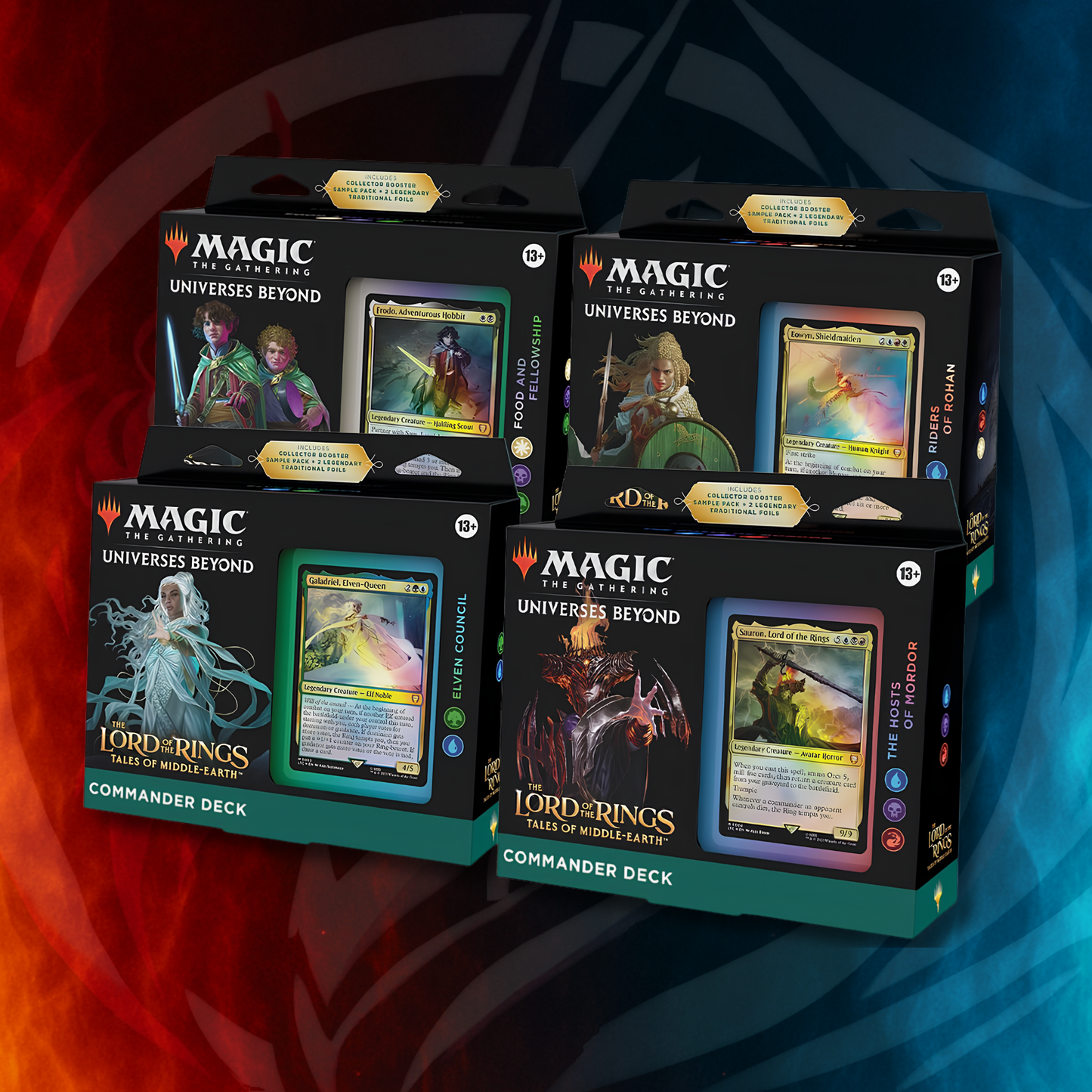 MTG | Magic: The Gathering The Lord of the Rings Tales of Middle-earth Commander Deck Case (4 Decks)