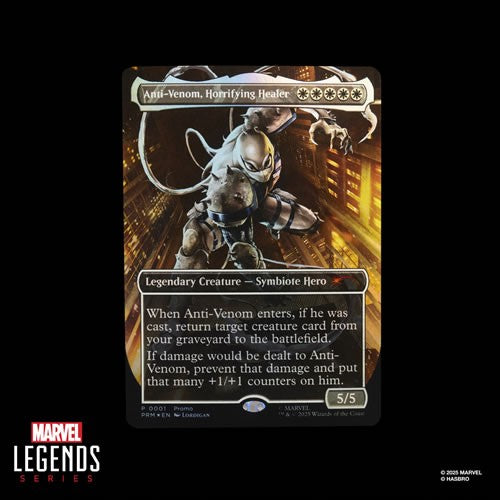 Magic the Gathering crossover card Anti-Venom Horrifying Healer with symbiote-themed art