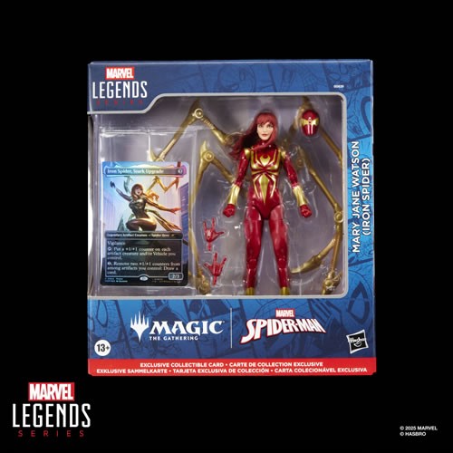 Marvel Legends 6" Mary Jane Watson Iron Spider Magic the Gathering crossover action figure in retail box front