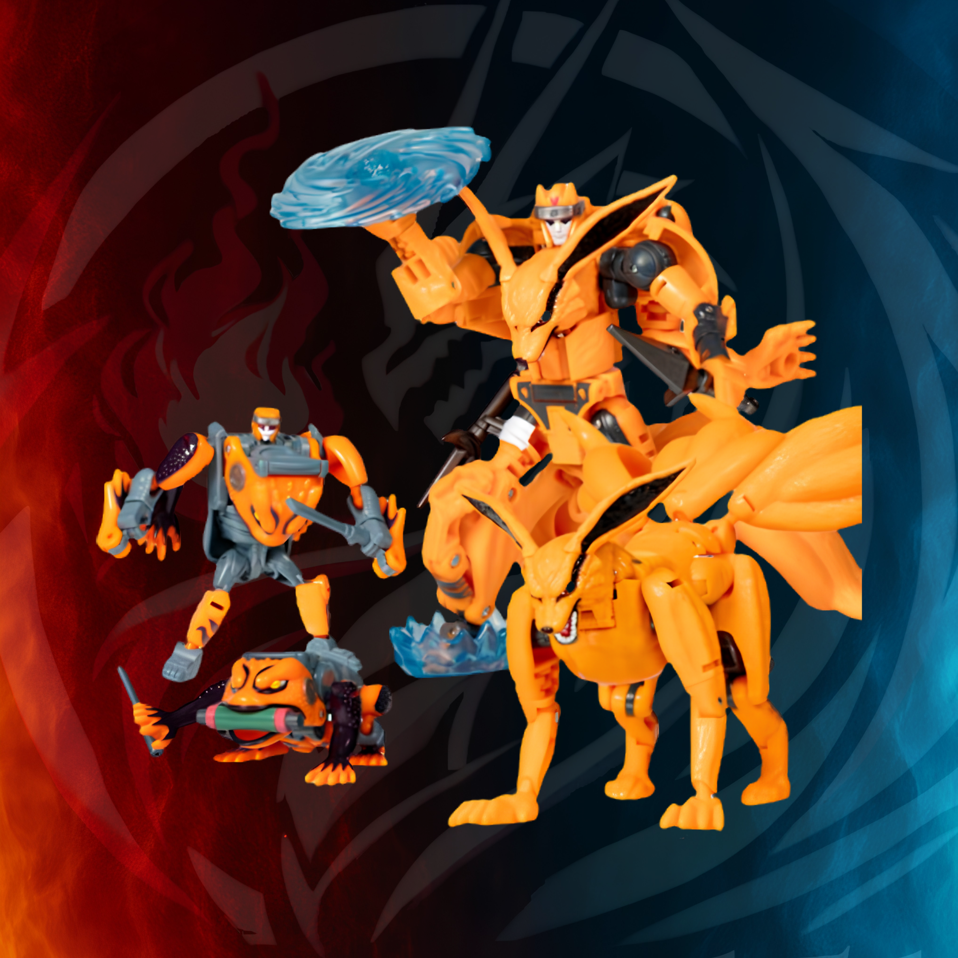 Transformers Collaborative Naruto Shippuden Kurama and Gamakichi 2-pack by Hasbro