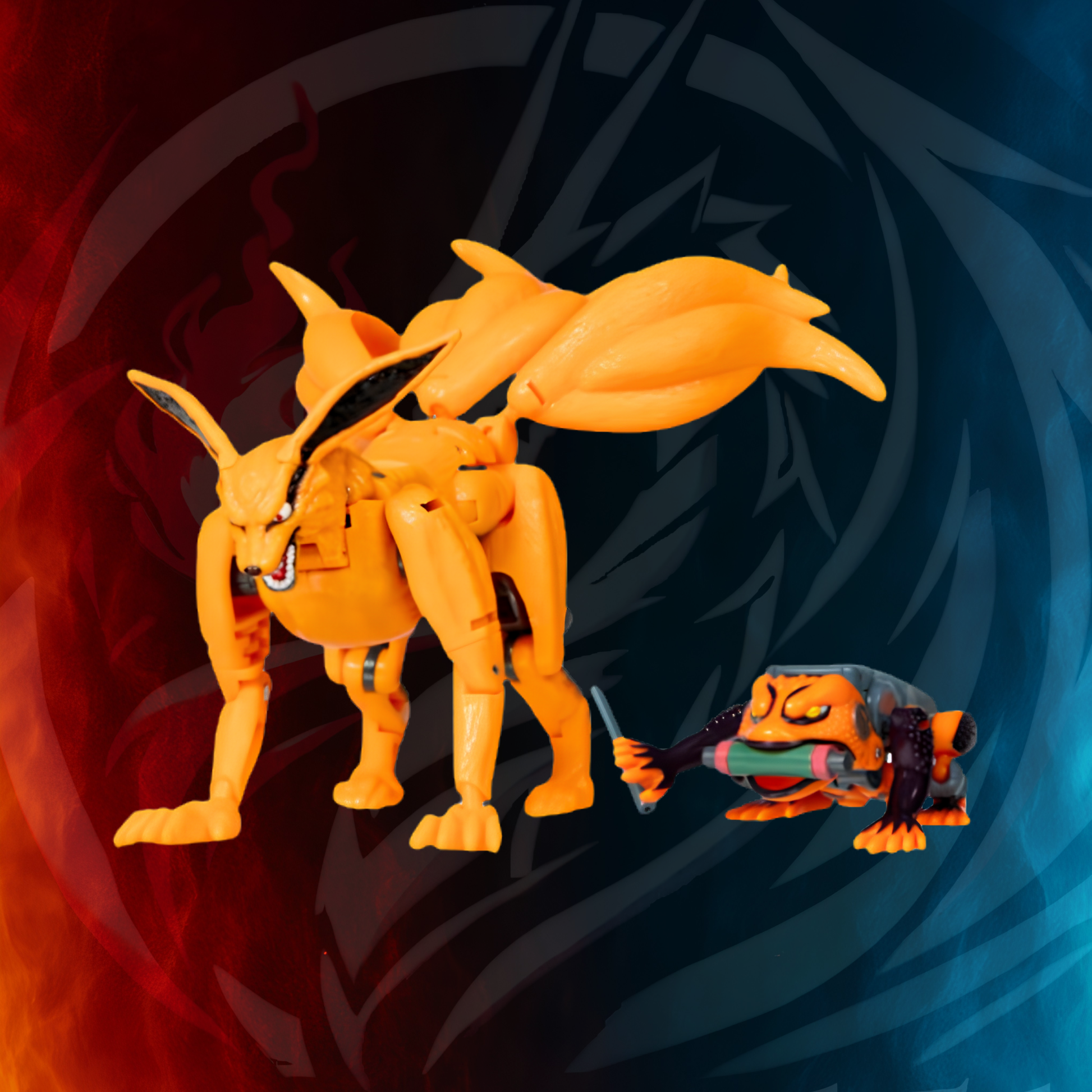 Transformers x Naruto Kurama converting figure by Hasbro - Nine-Tailed Fox mode