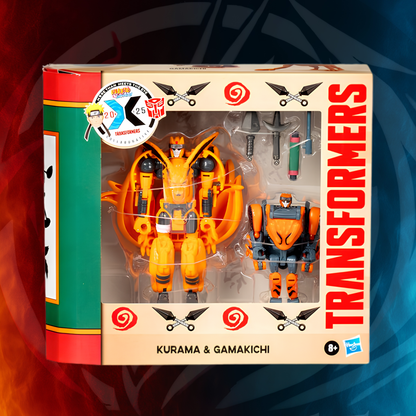Transformers x Naruto Kurama and Gamakichi 2-pack by Hasbro - display pose