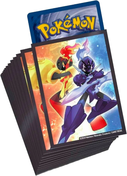 Included card sleeves featuring artwork of Armarouge and Ceruledge.