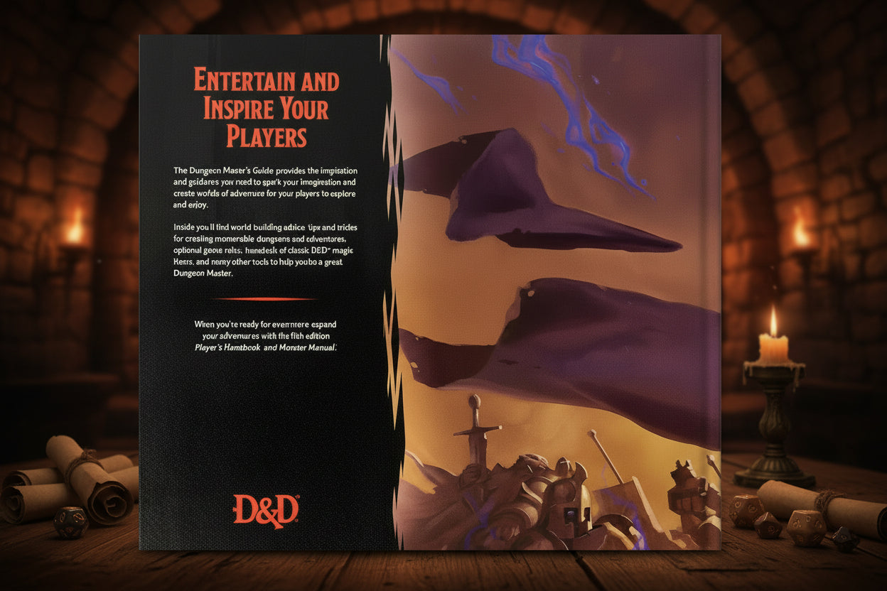 Dungeons & Dragons Dungeon Master’s Guide 5E 2014 hardcover back cover with ISBN barcode