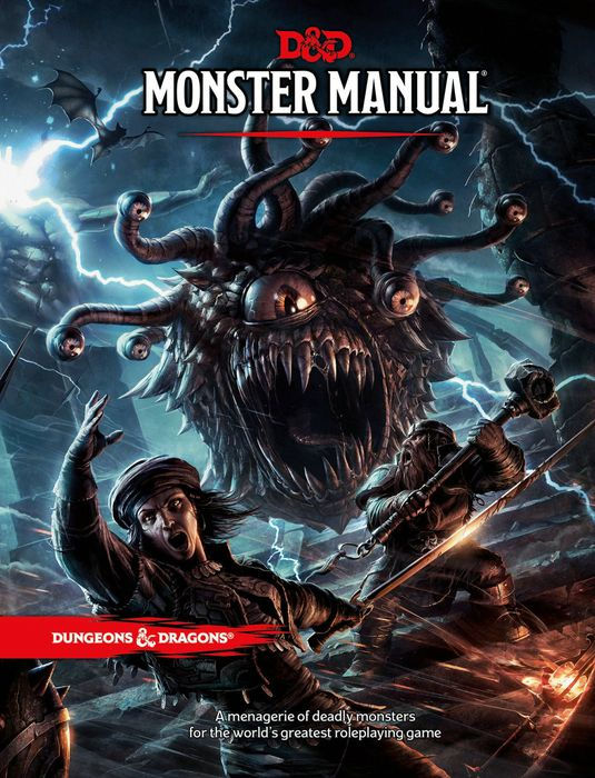 Dungeons & Dragons Monster Manual 5E 2014 hardcover front cover core rulebook