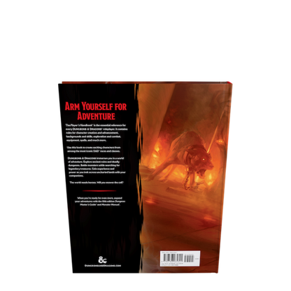Dungeons & Dragons Player’s Handbook 5E hardcover back cover with ISBN barcode