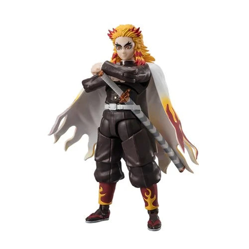 Kyojuro Rengoku Ultimate Legends 5-inch action figure posed with sword crossed in front.