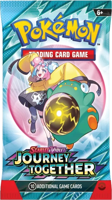 Pokémon TCG Scarlet & Violet Journey Together booster pack featuring Bellibolt and Iono artwork — 10 card pack
