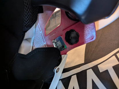 Interior view of Kyle Pitts Atlanta Falcons Speed Flex helmet showing NFL and BAS hologram.