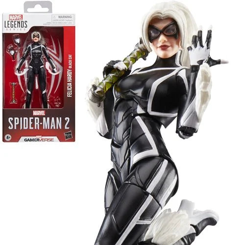Hasbro Marvel Legends Series Spider-Man 2 Black Cat action figure by Hasbro, Felicia Hardy Gamerverse edition in retail box packaging.