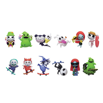 Complete lineup of Series 10 NBX 3D Foam Bag Clip characters including Jack, Sally, Zero, and Oogie Boogie.