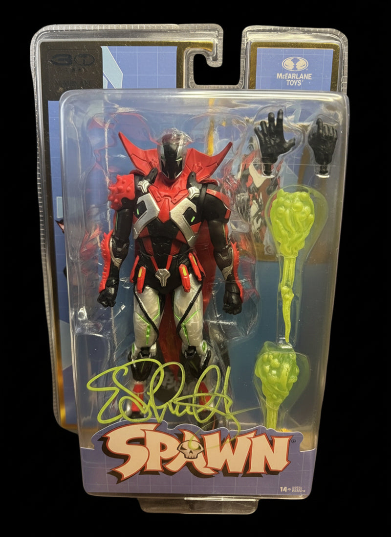 Spawn The Deviant Rat City 7-inch action figure signed by Erica Schultz in factory-sealed McFarlane Toys packaging
