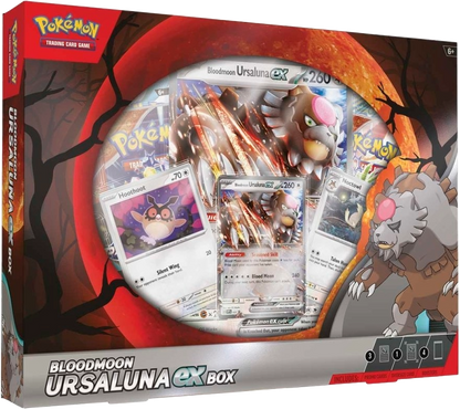 Pokémon TCG Bloodmoon Ursaluna ex Box front packaging image.